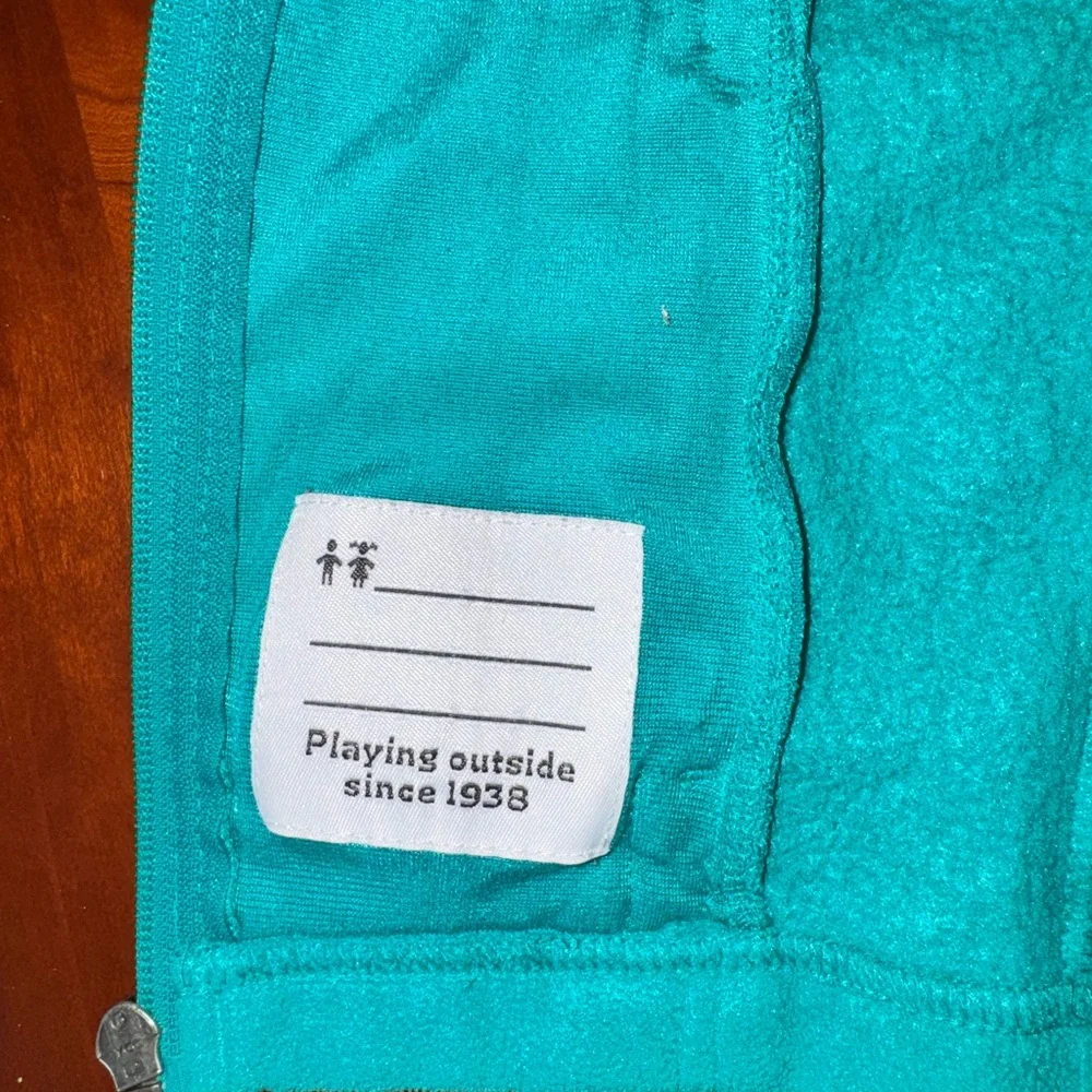 Columbia Teal Zip-Up Fleece Pullover - Picture 4 of 4